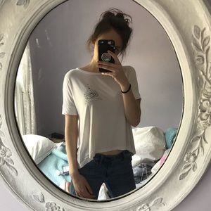 White soft & sexy American eagle top